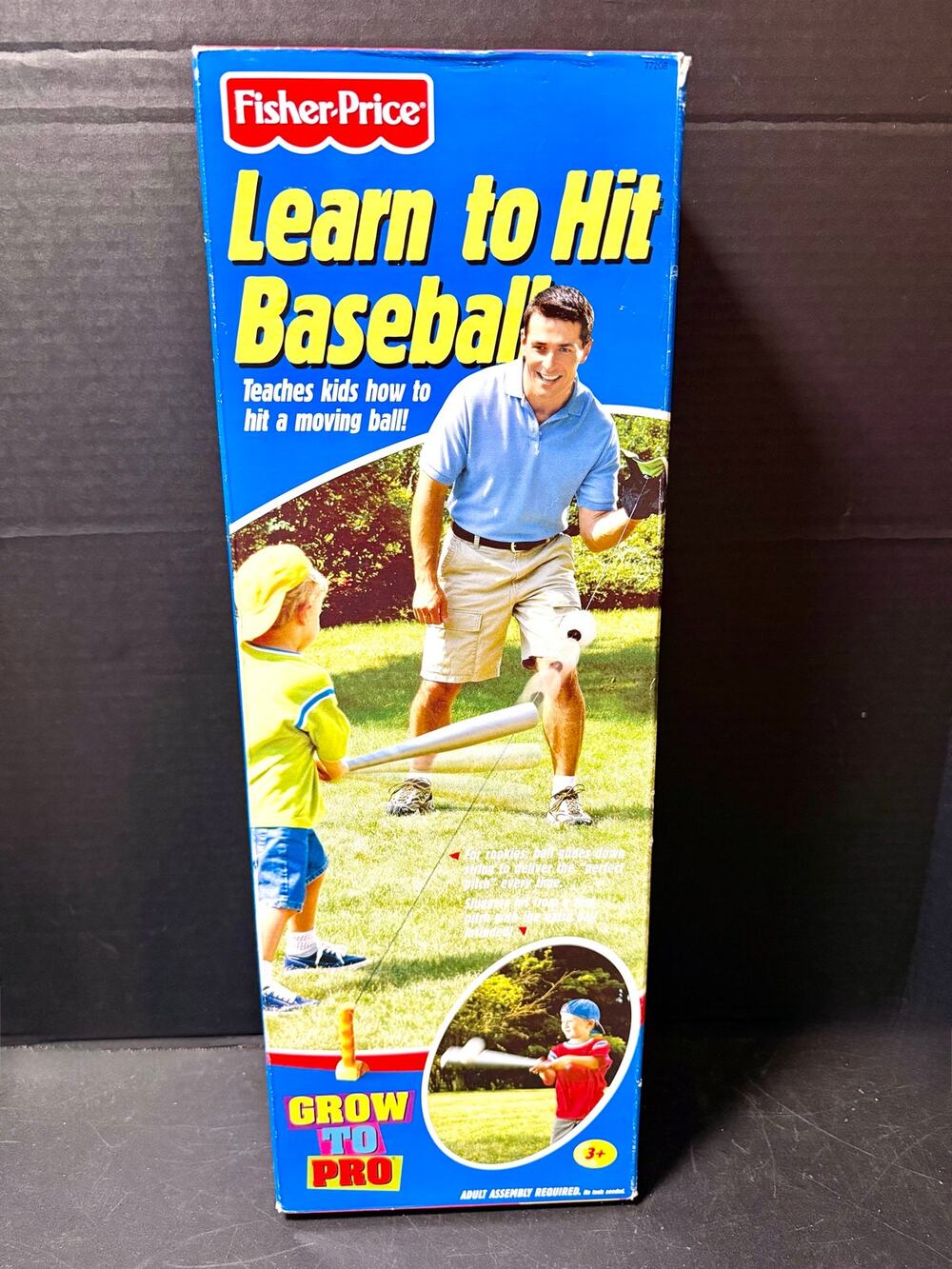 vintage Fisher-Price Grow-to-Pro Learn to Hit Baseball set #72407 ages 3 to 6.